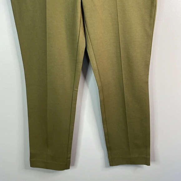 BANANA REPUBLIC NWT Dark Olive Green Mid Rise Straight Leg Pants Stretch Size 6 - Picture 4 of 12